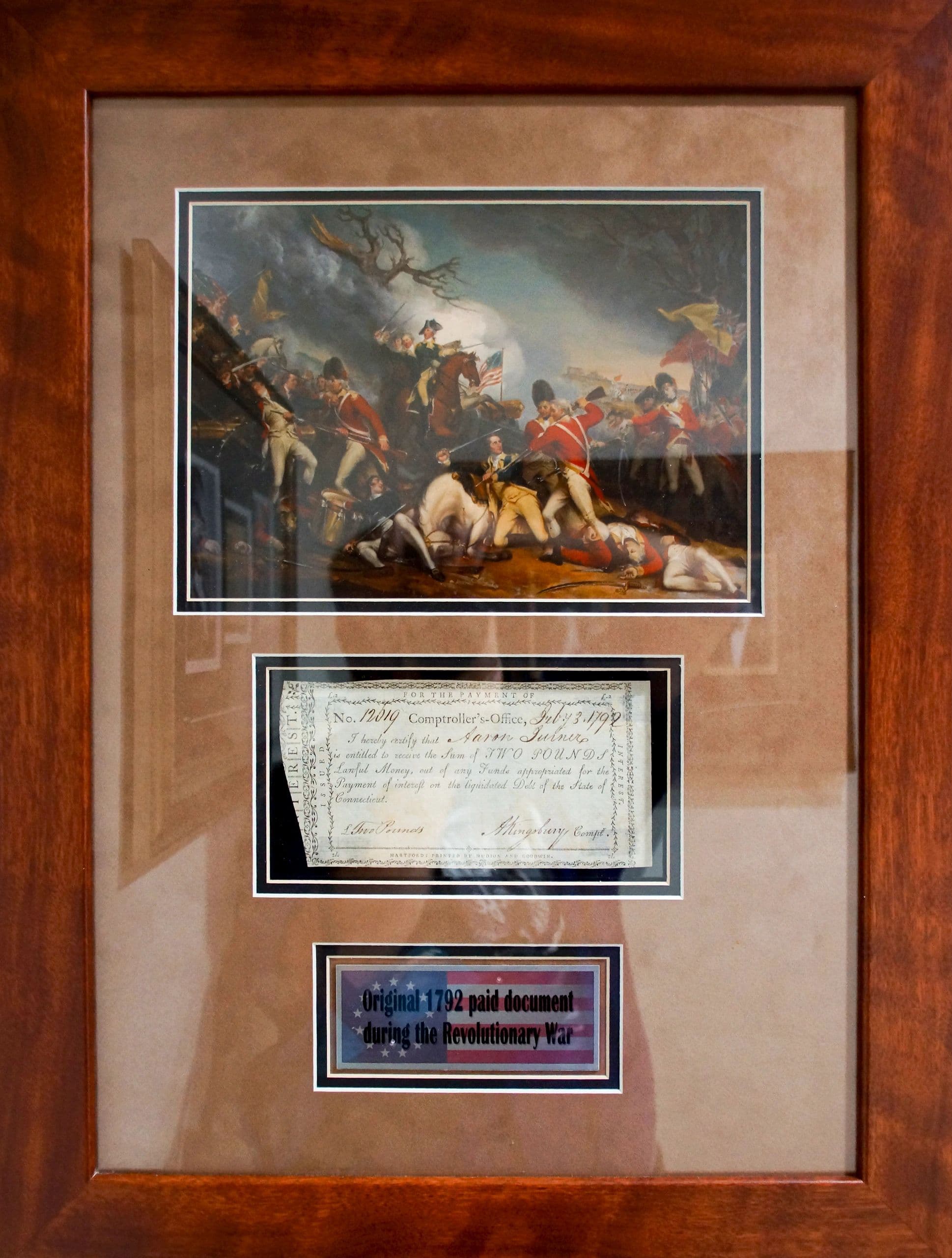 Original 1792 Revolutionary War Payment Document