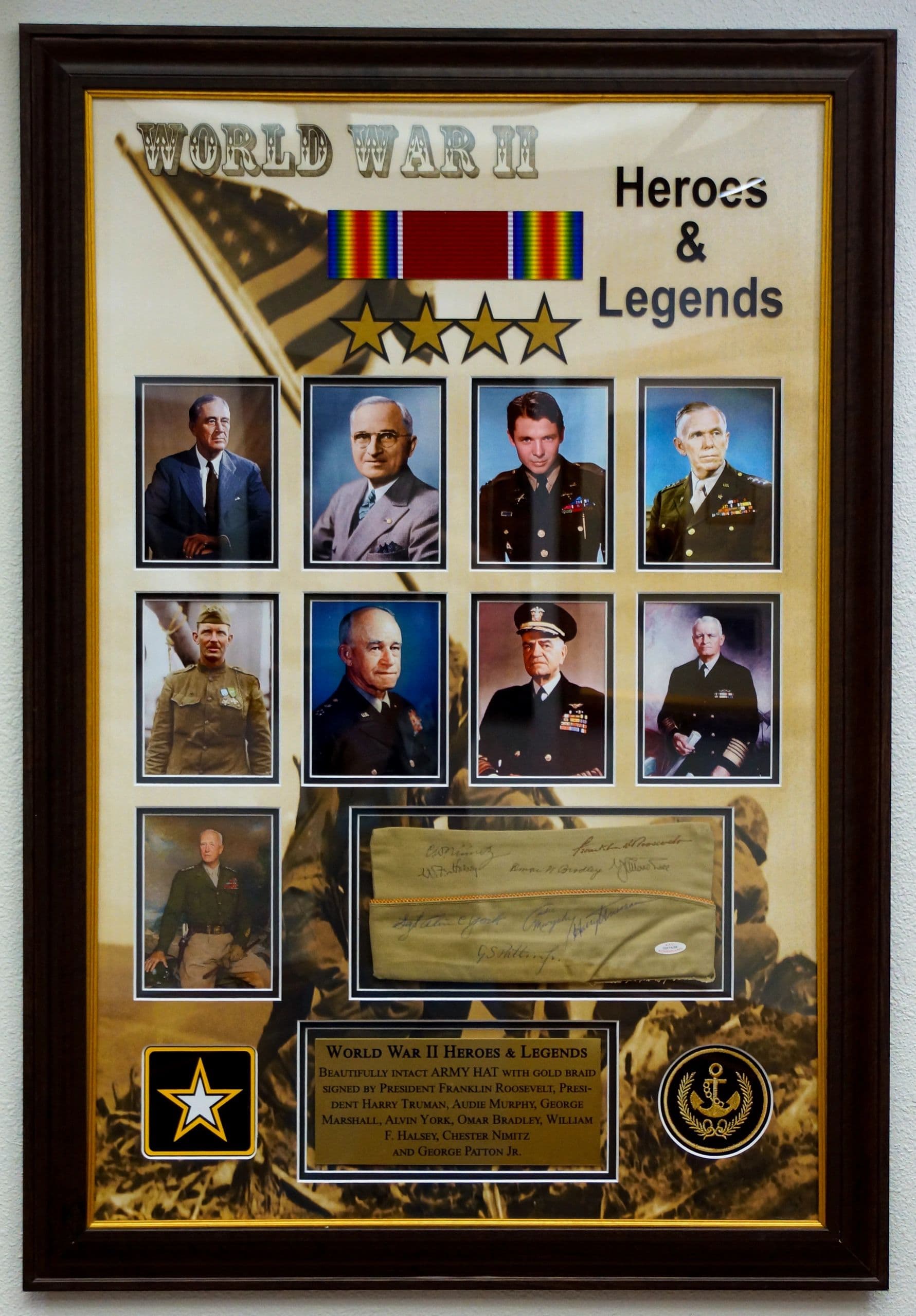 World War II Heroes & Legends — Signed Army Hat