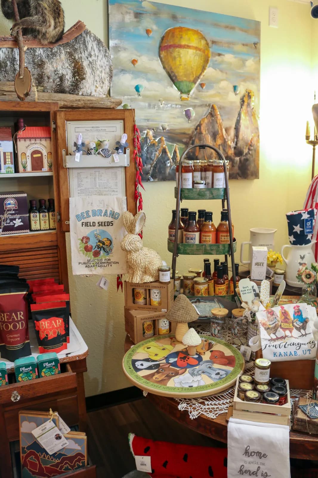 Handcrafted gifts and keepsakes at the museum gift emporium in Kanab, Utah