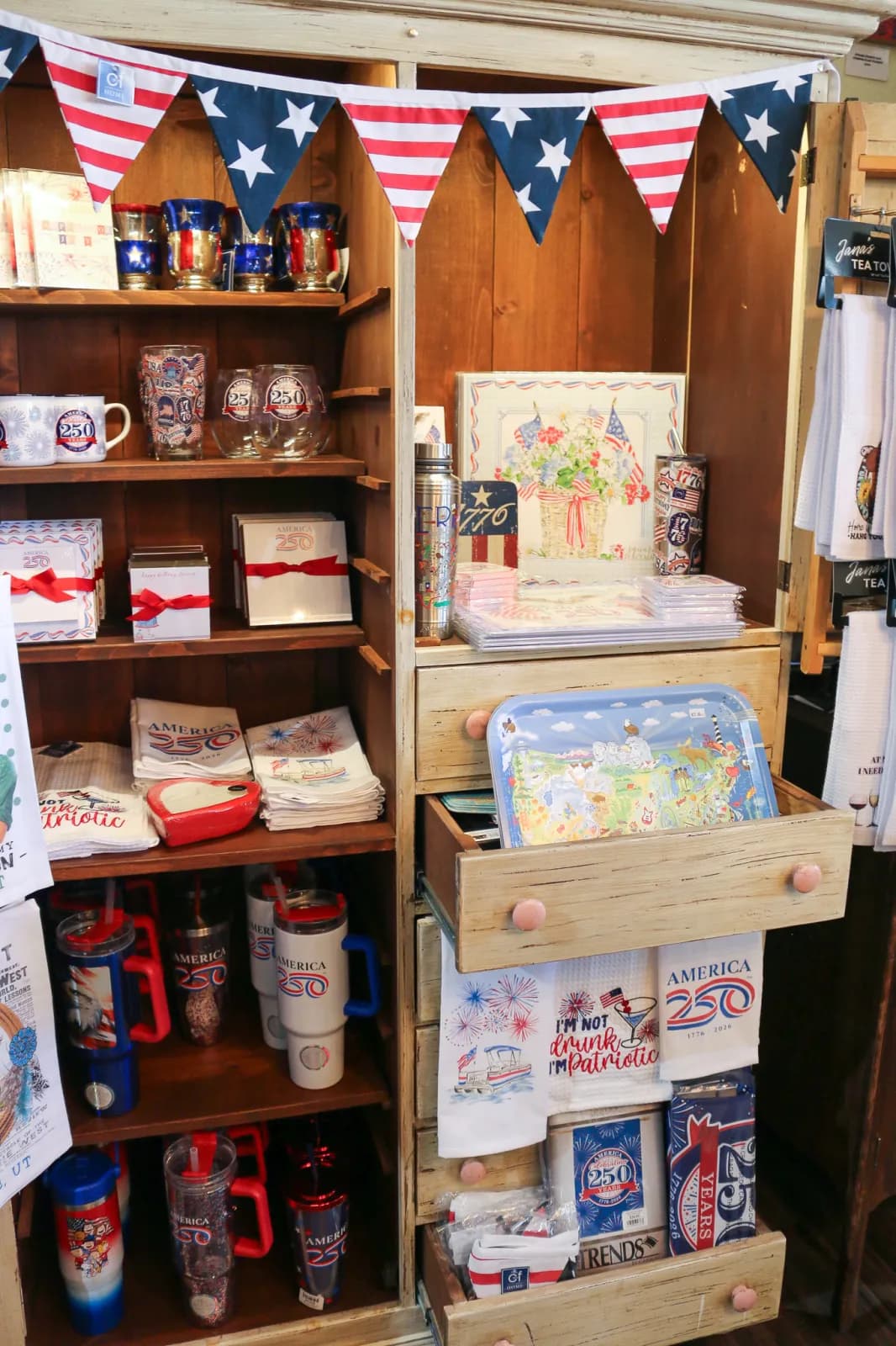 Tea towels, candles, and boutique gifts at the Sweet Tea & Whiskey Living Gift Emporium