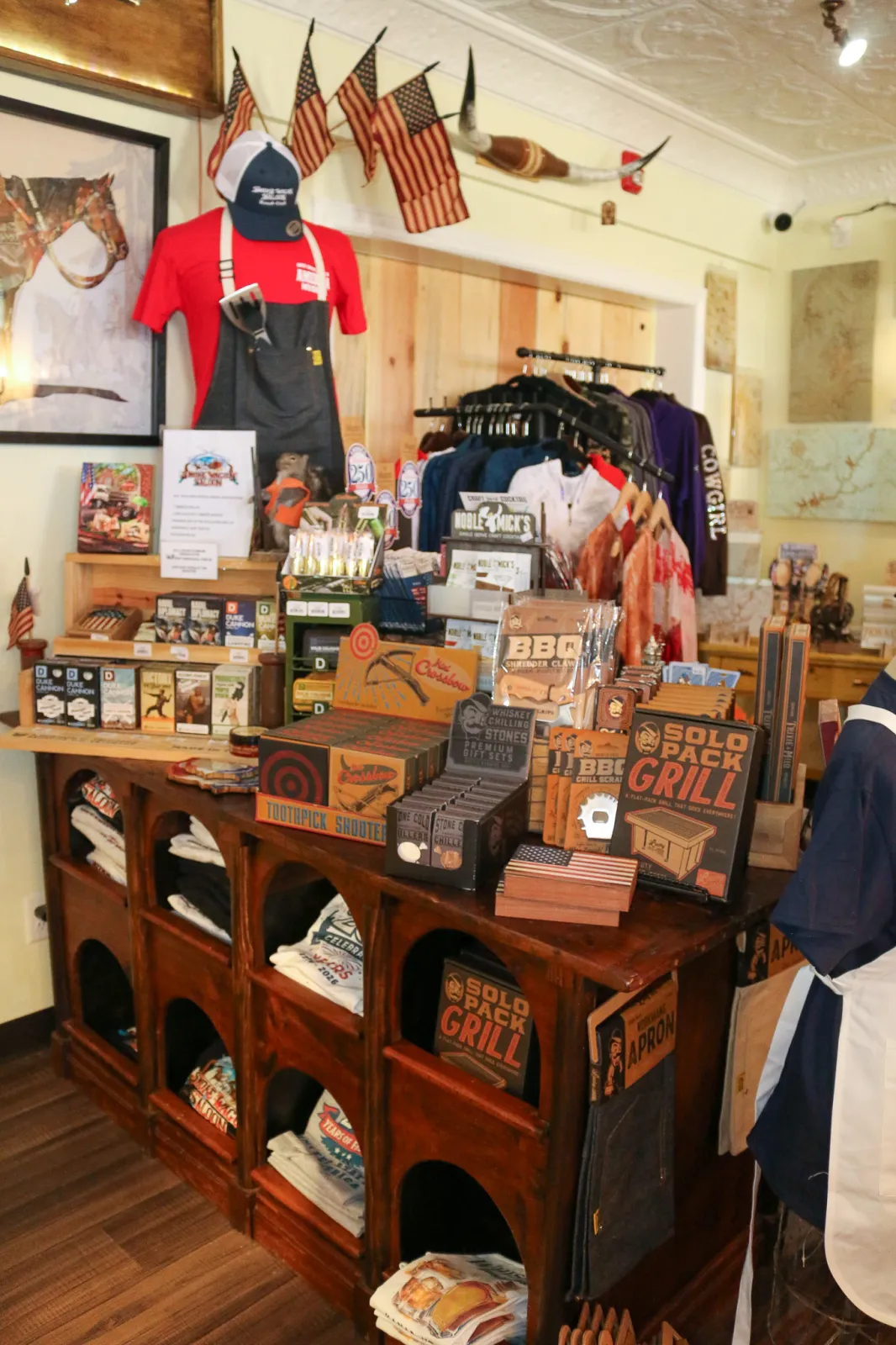 Taxidermy and Western curiosities at the gift emporium inside the museum in Kanab, Utah