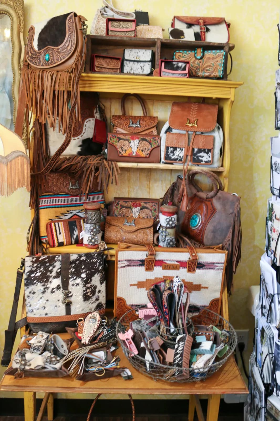 Taxidermy and Western curiosities at the gift emporium inside the museum in Kanab, Utah