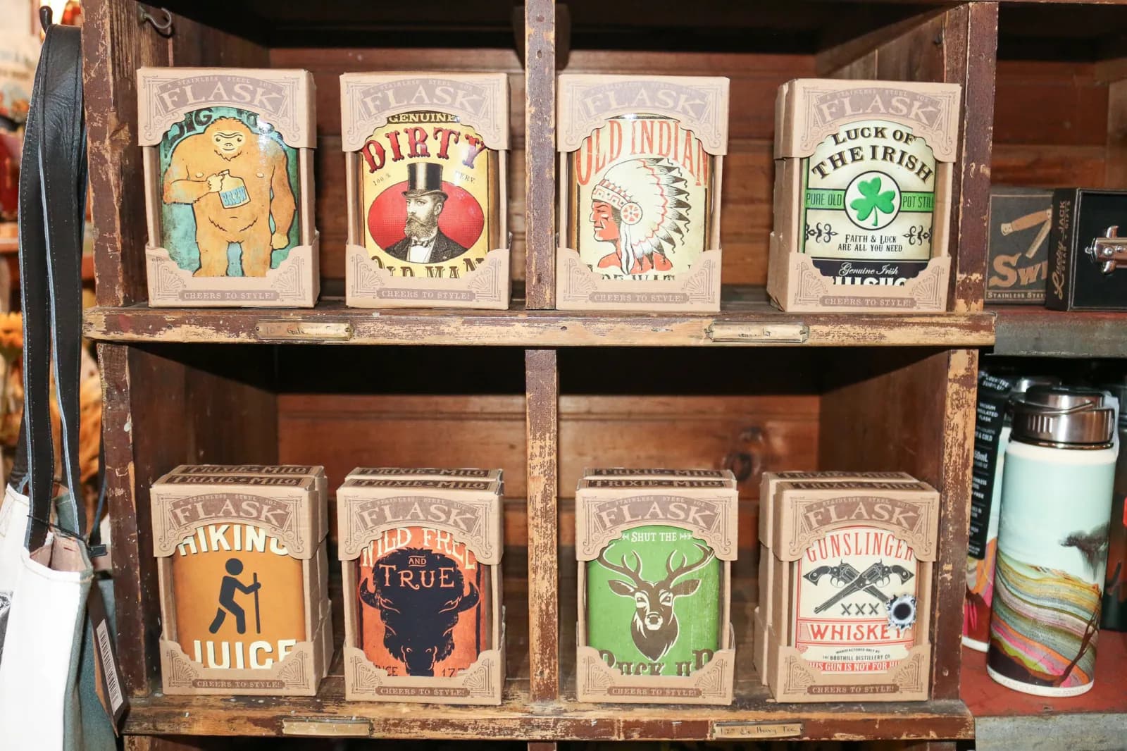 Jewelry, barware, and keepsakes at the museum gift shop in Kanab, Utah